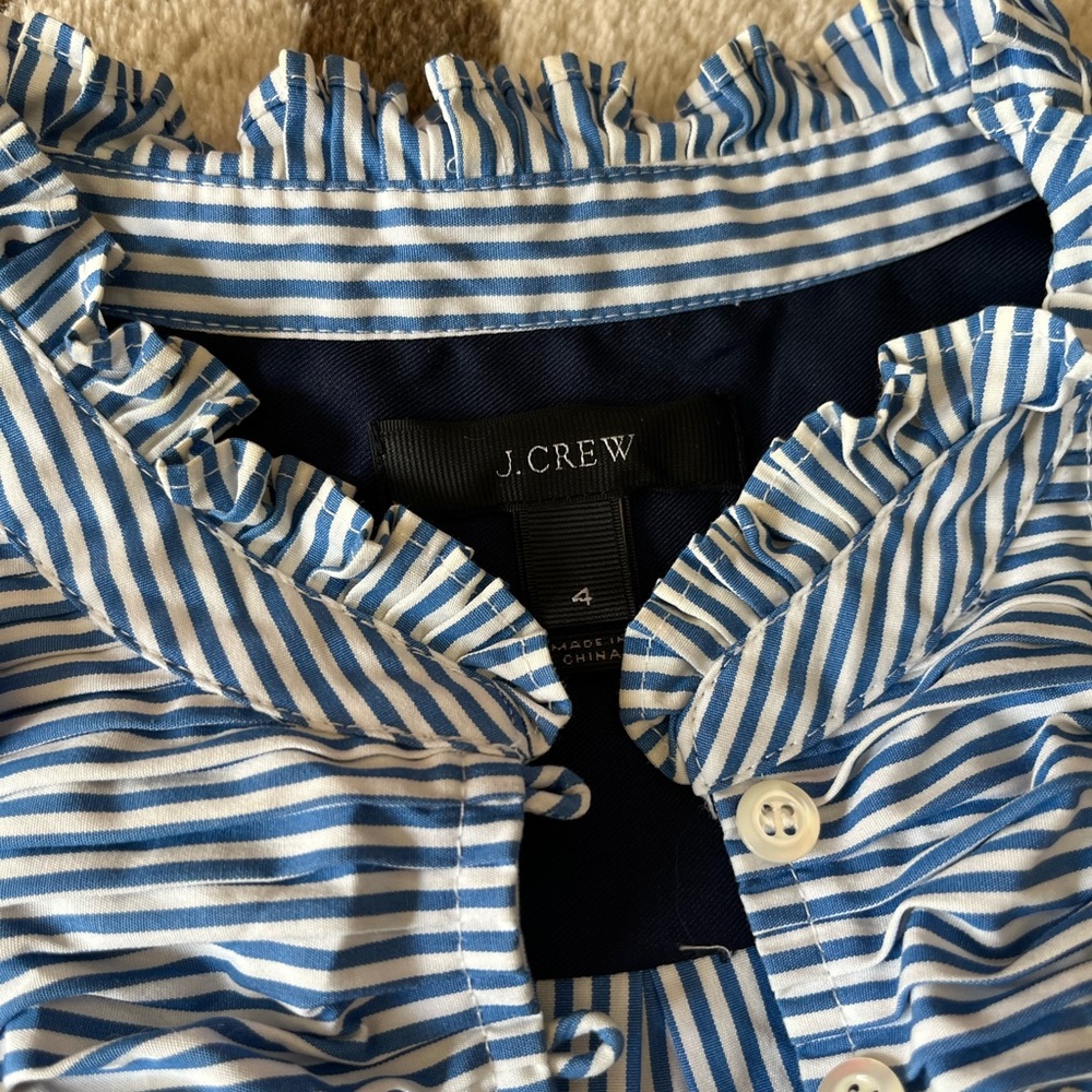 J Crew Striped Tuxedo Sleeveless Top 4 - Picture 5 of 10